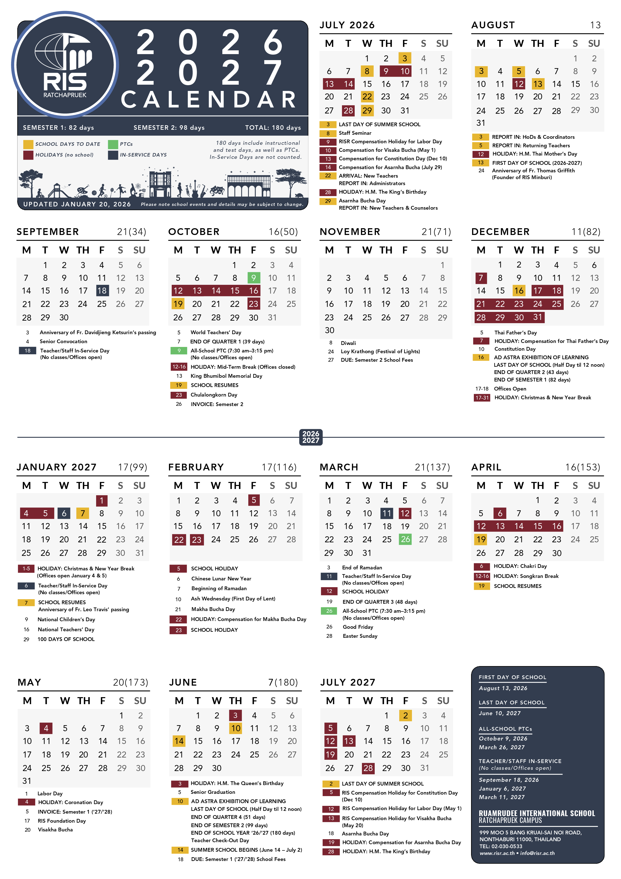 School Calendar 2023-2024